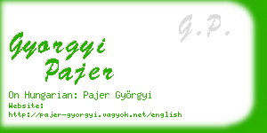 gyorgyi pajer business card